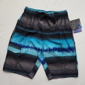 Kanu Surf Men's Barracuda Swim Trunks Nova Board Shorts, Black/Aqua, Size: Small